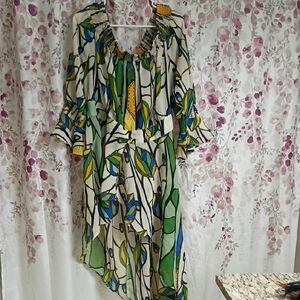 Floral Multicolor Women's Dress